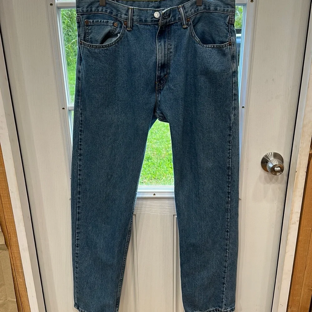 Levi’s 505 blue jeans straight fit 36x34 denim